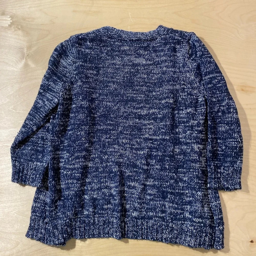 Kim Rogers Navy Marled Cardigan Large (OS)